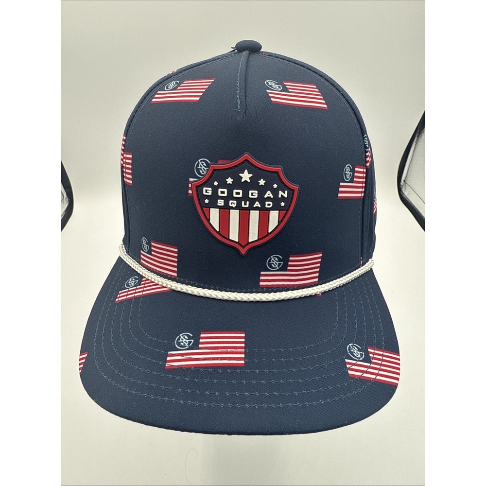 Googan‎ Squad American Flag Hat Snapback Cap USA Patriotic Fishing Gear